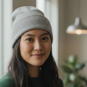 Aritzia TNA soft grey winter beanie